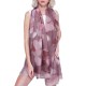 Summer Linen Breathable Heart-Shaped Printed Scarf Vintage Women Outdoor Shawl