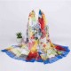 Summer Sunscreen Beach Towel Chiffon Soft Oversized Printing Scarves Shawls For Women