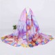 Summer Sunscreen Beach Towel Chiffon Soft Oversized Printing Scarves Shawls For Women