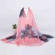 Summer Sunscreen Beach Towel Chiffon Soft Oversized Printing Scarves Shawls For Women