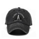 Summer Washed Cotton Letter Embroidered Baseball Hat Adjustable Sport Snapback Cap