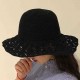 Summer Women Hole Breathable Bucket Hats Outdoor Wide Brim Sunscreen Sun Hat