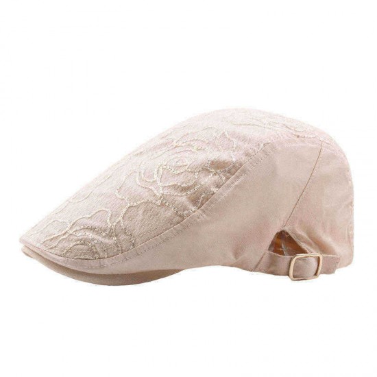 Summer Womens Embroidered Printting Beret Caps Adjustable Ivy Gatsby Visor Hat