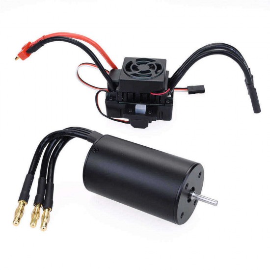 Surpass Hobby 3660 Waterproof 4Pole￠3.175mm Unsensed Brushless RC Car Motor+60A ESC For 1/8/10 Vehicle Models