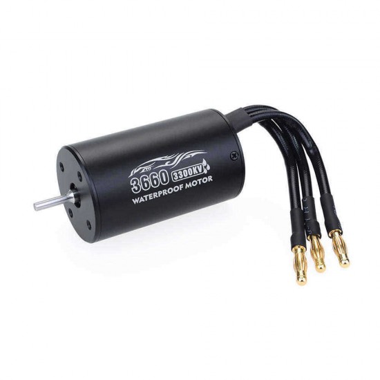 Surpass Hobby 3660 Waterproof 4Pole￠3.175mm Unsensed Brushless RC Car Motor+60A ESC For 1/8/10 Vehicle Models