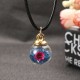 Sweet Crystal Glass Ball Natural Flower Wax Rope Women Necklaces