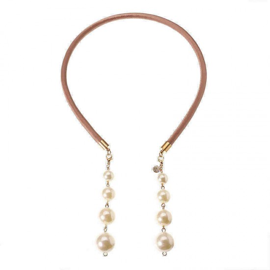 Sweet Hair Band Elegant Pearl Pendant Gemstone Fake Earrings Headbrand Hair Accessories for Women