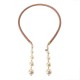 Sweet Hair Band Elegant Pearl Pendant Gemstone Fake Earrings Headbrand Hair Accessories for Women