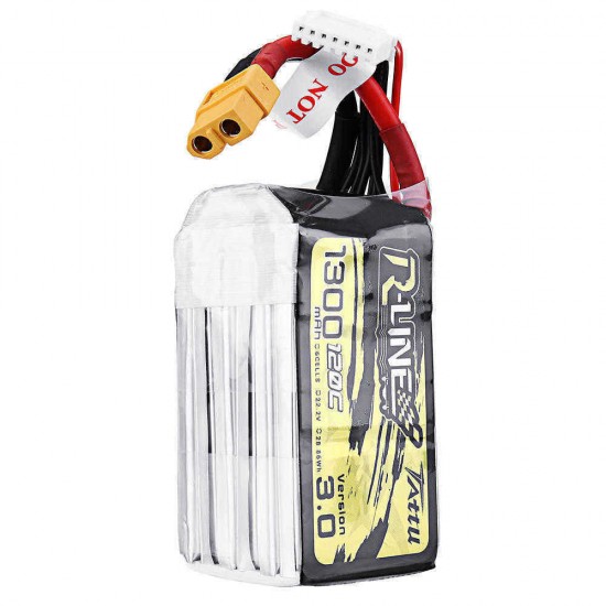 TATTU R-LINE Version 3.0 22.2V 1300mAh 120C 6S1P Lipo Battery for TurboBee 120RS