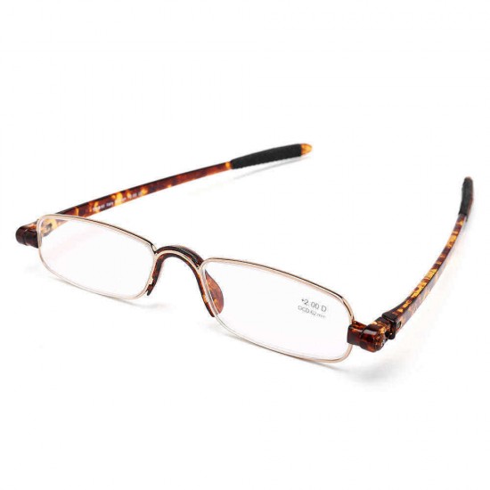 TR90 360 Degree Rotatable Reading Glasses with Case HD Resin Computer Presbyopic Eyeglasses