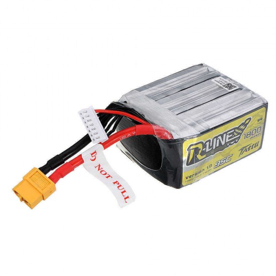 Tattu R-Line V1.0 22.2V 1800mAh 95C 6S Lipo Battery XT60 Plug for FPV RC Drone