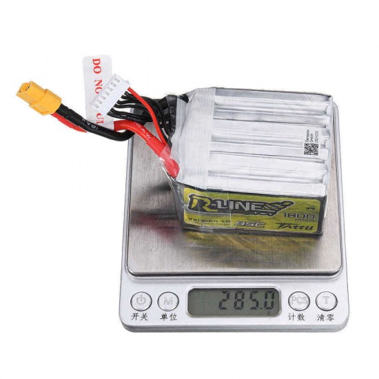 Tattu R-Line V1.0 22.2V 1800mAh 95C 6S Lipo Battery XT60 Plug for FPV RC Drone