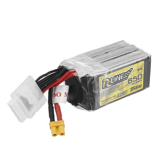 Tattu R-Line V1.0 22.2V 650mAh 95C 6S Lipo Battery XT30 Plug for FPV RC Drone