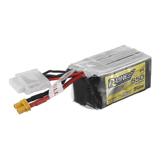 Tattu R-Line V1.0 22.2V 650mAh 95C 6S Lipo Battery XT30 Plug for FPV RC Drone