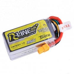 Tattu R-Line Version 1.0 14.8V 1550mAh 95C 4S XT60 Plug Lipo Battery