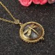 Tree Life Hollow Vintage Retro Magnifier Pendant Glass Necklace Chain