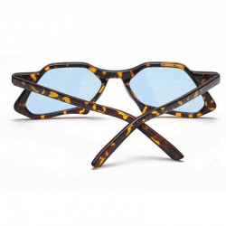 UV400 Irregular Personality Leopard Print Sunglasses Fashion Round Frame Goggle