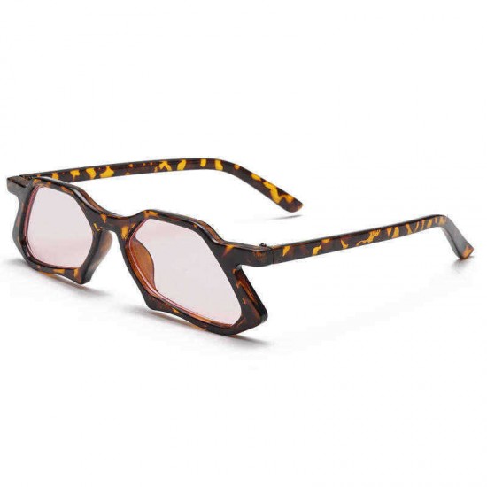 UV400 Irregular Personality Leopard Print Sunglasses Fashion Round Frame Goggle