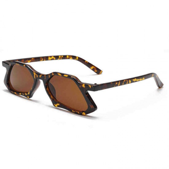 UV400 Irregular Personality Leopard Print Sunglasses Fashion Round Frame Goggle