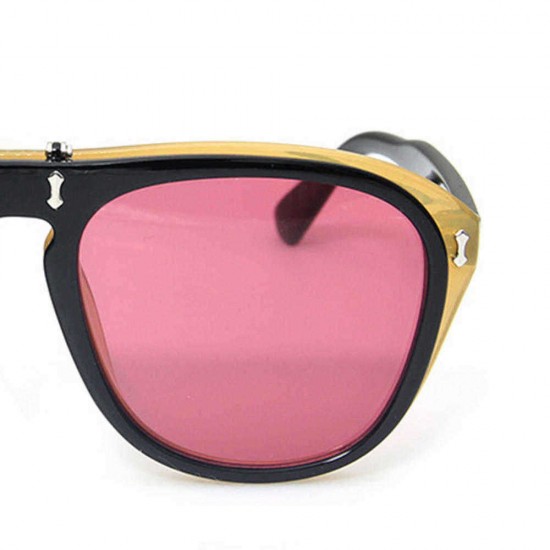 UV400 Unisex Retro Personality Metal Frame Flip Sunglasses