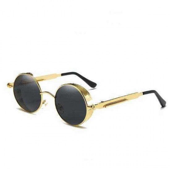 UV400 Vintage Steampunk Round Mirror Lens Sunglasses Outdoor Sport Hisper Eyewear For Man Women UV400 Vintage Steampunk Round Mirror Lens Sunglasses Outdoor Sport Hisper Eyewear For Man Women