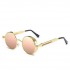 UV400 Vintage Steampunk Round Mirror Lens Sunglasses Outdoor Sport Hisper Eyewear For Man Women