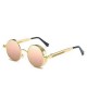 UV400 Vintage Steampunk Round Mirror Lens Sunglasses Outdoor Sport Hisper Eyewear For Man Women UV400 Vintage Steampunk Round Mirror Lens Sunglasses Outdoor Sport Hisper Eyewear For Man Women