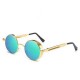 UV400 Vintage Steampunk Round Mirror Lens Sunglasses Outdoor Sport Hisper Eyewear For Man Women UV400 Vintage Steampunk Round Mirror Lens Sunglasses Outdoor Sport Hisper Eyewear For Man Women