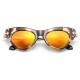 UV400 Women Girl Cat Eye Frame Mercury Lens Vintage Sun Glassess Metal Glasses