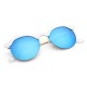 UV400 Women Round Sun Glassess Half Frame Alloy Legs Colorful Glossy Eyewear Glasses