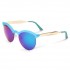 UV400 Women Round Sun Glassess Half Frame Alloy Legs Colorful Glossy Eyewear Glasses