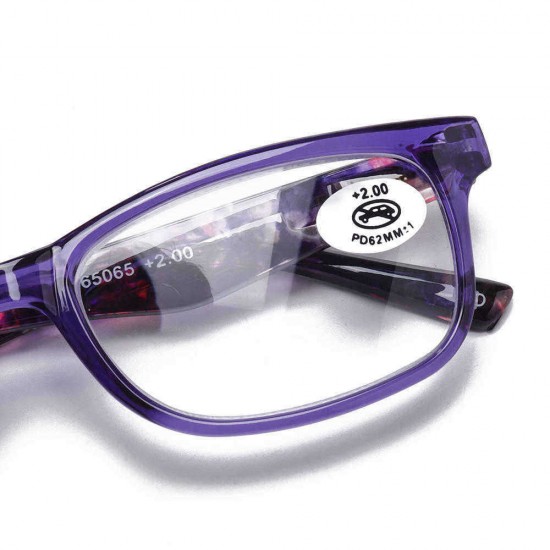 Ultra-Light Full Frame Floral Resin Reading Glasses Anti-Fatigue Computer Presbyopic Glasses