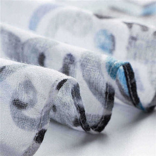 Unique Linen Lightweight Watercolor Printting Scarf Fashion Wild Soft Shawl Sunscreen Wraps