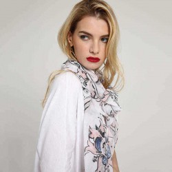 Unique Linen Lightweight Watercolor Printting Scarf Fashion Wild Soft Shawl Sunscreen Wraps