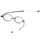 Unisex 360 Degree Rotating Full Metal Frame Anti-blue Light Anti-UV Plus Film Resin Reading Glasses