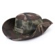 Unisex Camouflage Foldable Bucket Hat Outdoor Mountaineering Hat Big Visor Hat Mesh Breathing Basin Cap