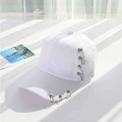 Unisex Casual Solid Adjustable Iron Ring Baseball Caps Snapback Cap Casquette Hats Fitted Casual Hats