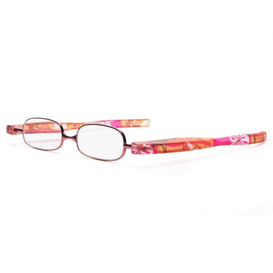 Unisex Chinese Style Pattern Foldable 360 Degree Rotation Full-frame Reading Glasses