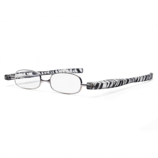 Unisex Chinese Style Pattern Foldable 360 Degree Rotation Full-frame Reading Glasses