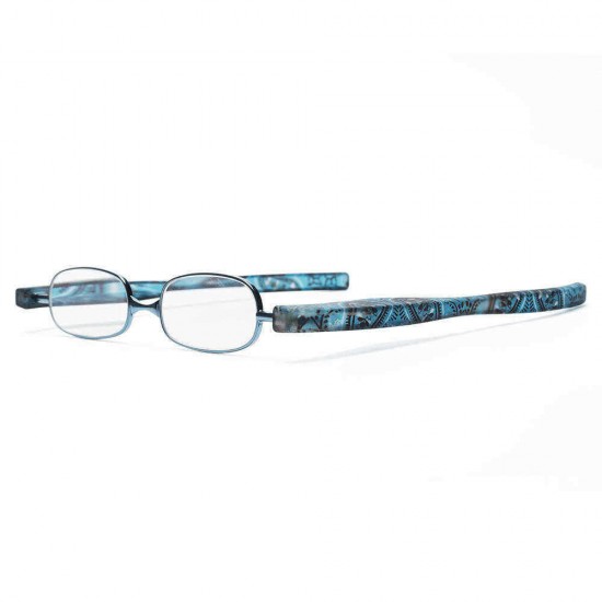 Unisex Chinese Style Pattern Foldable 360 Degree Rotation Full-frame Reading Glasses