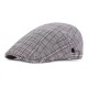 Unisex Cotton And Linen Beret Caps Forward Caps Outdoor Travel Hats Plaid Retro Hat