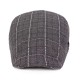 Unisex Cotton And Linen Beret Caps Forward Caps Outdoor Travel Hats Plaid Retro Hat