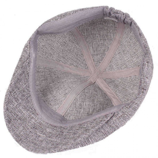 Unisex Cotton And Linen Beret Caps Forward Caps Outdoor Travel Hats Solid Berets