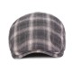 Unisex Cotton Beret Caps Forward Caps Outdoor Travel Hats Plaid Retro Hat