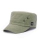 Unisex Cotton Blend Pure Color Military Army Baseball Cap Flat Buckle Adjustable Snapback Hat