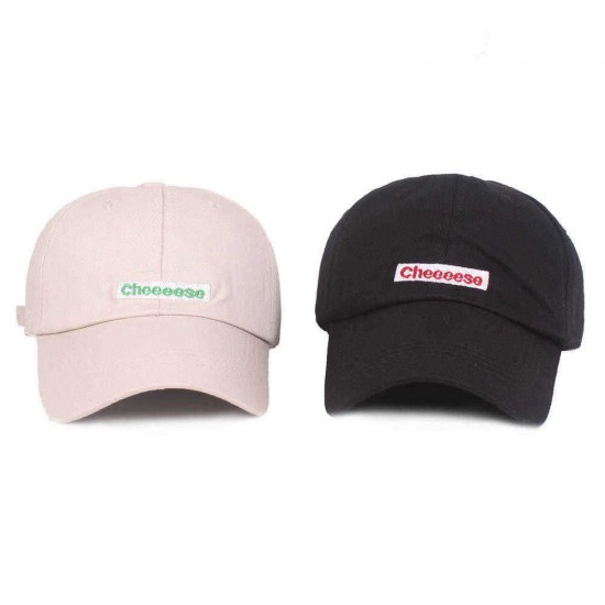 Unisex Cotton Cheeeese Embroidered Sunshade Baseball Cap Outdoor Leisure Sun Hat