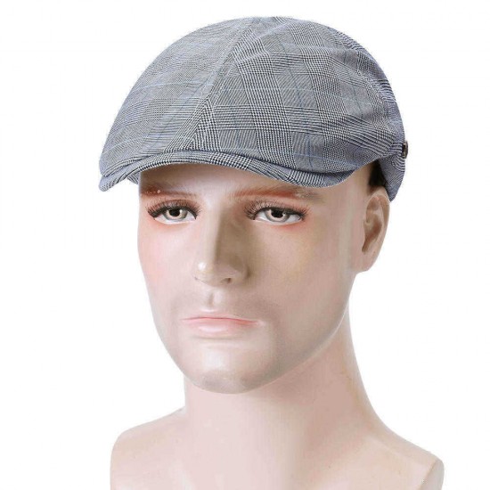 Unisex Cotton Retro Beret Caps Sunshade Casual Outdoors Peaked Forward Cap