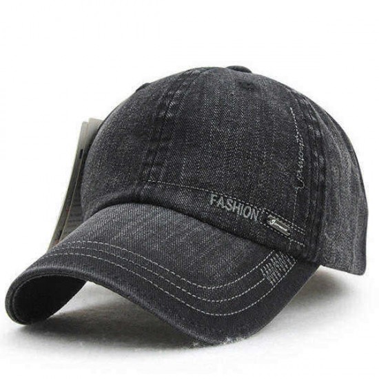 Unisex Cotton Washed Denim Baseball Cap Vintage Adjustable Golf Snapback Hat