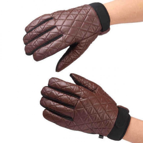 Unisex Couple Windproof Antiskid Driving Gloves Cycling Coral Fleece Linen Bike Outdoor Mittens