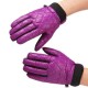 Unisex Couple Windproof Antiskid Driving Gloves Cycling Coral Fleece Linen Bike Outdoor Mittens